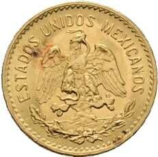 5 Pesos 1955, KM# 464, handelsüblich Erhaltung.