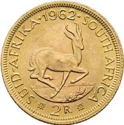 2 Rand 1962, Springbock, KM# 64, stg