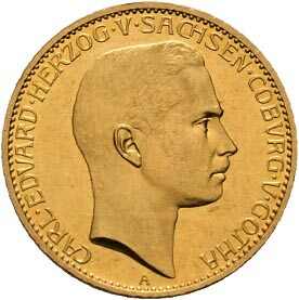 Sachsen-Coburg und Gotha, 20 Mark 1905 A, Carl Eduard (1900-1918), ...