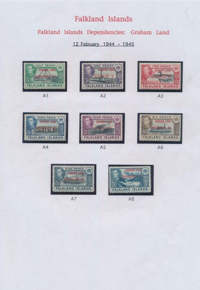 1944/1949, Sammlung mit den 4 Sätzen der verschiedenen Inseln und ...