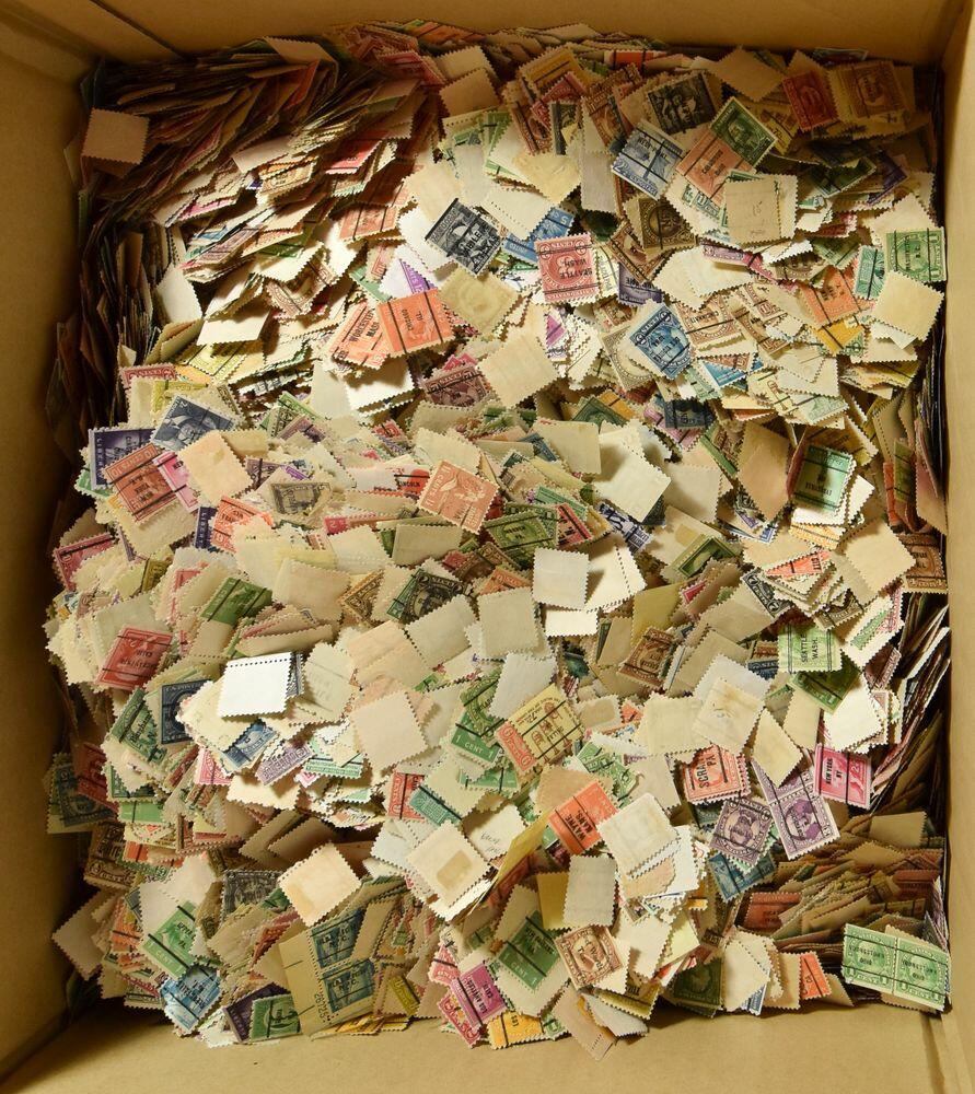 Préoblitérés, des milliers dans une grande boîte, intéressants, ...