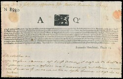 1657 Italy, old document Canal Post Venice, dated 3 July 1657, ...