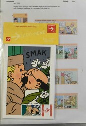 Tintin, collection of 339 Duo stamps with documentation and 5 special ...