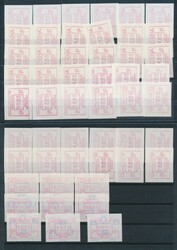 ATM 69/83 Zusammenstellung verschiedener Sätze gest. + **, Liste ...