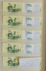 1969/1986 Vorrat an Heften im Einsteckbuch, darunter B 16/17 (7x), B ...