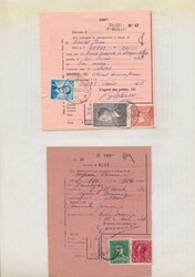 1910/1991 Composition de 68 documents postaux, avis de réception, ...