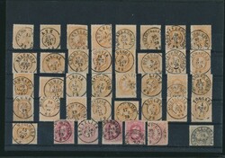 Composition de N° 28/34 avec 100 cachets à double cercle, (dont de ...