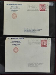 1890/1955 Collection "Charleroi", dans 4 classeurs à anneaux Safe, ...