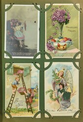 Noël, Nouvel An et Pâques, très belle composition dans un vieil ...