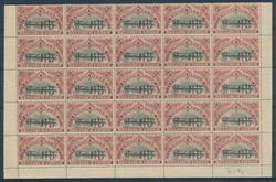 Nr. 68 "40c. karminbraun", zwei Halbblätter zu 25 Stück, beide ...