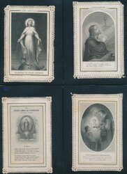 Cartes mortuaires, anciennes cartes, dont beaucoup de feuille (60 ...