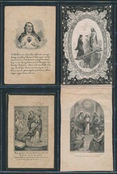Cartes mortuaires anciennes, dont certaines datant des années 1815, ...