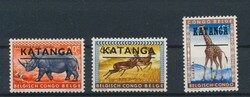 N° 7-Cu (block of 4 + 1 single), 8-Cu and 15-Cu "20c, 40c and 6,50fr ...