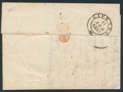 1851 Letter from Basta (Corsica) to Livorno with postage N° 1 "10c. ...