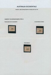 Westaustralien, Nr. 91/92 "1885 - 1d. auf 3d. blassbraun", 10 Marken ...