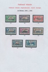 1944/1949, collection with the 4 sets of various islands and maps, ...