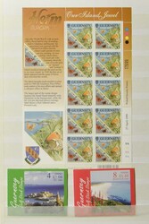 Guernsey 1969/2001 and also Alderney, collection in 3 books including ...