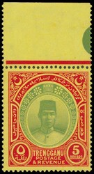 Nr. 44 „1938 – Sultan Suleiman – 5 Dollar grün und ...