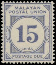 1936/1937 „Periode George VI” Malayan Postal Union Strafport N° ...