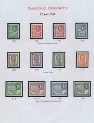 Nr. 93/116 und 125/35 „George VI 1938/51” 3 Frankaturreihen, ...