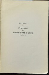L'Emission de Timbres-Poste à effigie de 1865-66; E. De Witte; The ...