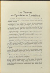 Les Nuances des épaulettes et médaillons; Willy Balasse editions; ...