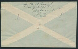 1946 Dienstbrief von Batavia nach Hees bei Nimwegen mit Stempel ...