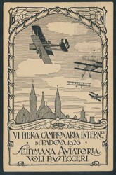 Italie : 7.6.1926 N° 64 (Sassone), Padova Settimana Aviatoria carte ...