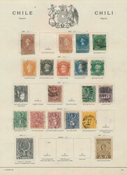 1858/1930 Collection on old album leaves with Argentina, Bolivia, ...