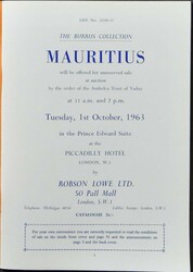Mauritius, veilingcatalogus, "Burrus Collection Mauritius 1 october ...