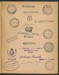 Sketchbook with printed cancellations from 1928; Printed; stapled; ...