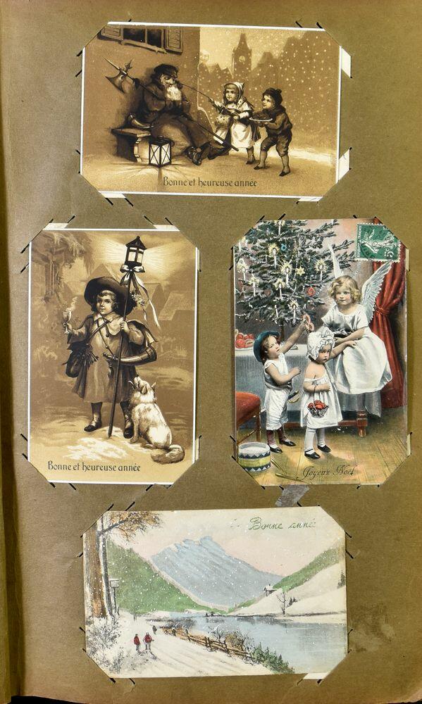 Beaux thèmes et cartes, dans un vieil album (400 pièces)