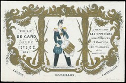 Gand, militaria, dont 1x garde civile (3 pièces)
