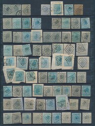 N° 17/18, more than 200 different dotted cancels, for stamp ...