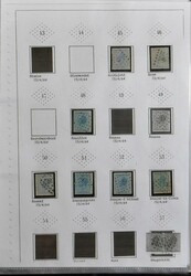 N° 18 "20c. blue", collection of dotted cancels per office, vf/f  ...