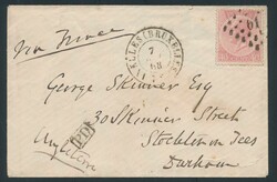 1868 N° 20 "40c. pale pink", on envelope, cancelled Pt.61-Ixelles ...