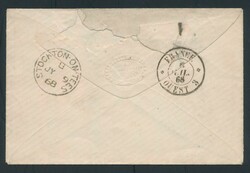 1868 N° 20 "40c. pale pink", on envelope, cancelled Pt.61-Ixelles ...