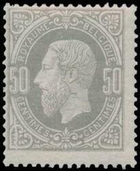 N° 35A "50c. light grey", off centre, but fresh colour, vf/f (OBP ...