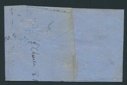 1851 N° 40 "25c. light blue", two items on letter with contents, ...