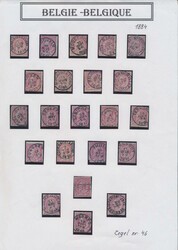 N° 46 "10c. pink", 50 stamps, all with central cancel including ...