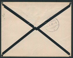 1892 N° 46 (2x) and 45, on envelope (death notice), cancelled with ...