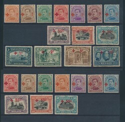 N° 150/63 Zusammenstellung auf Karten, darunter 2x vollständiger ...