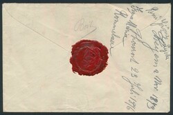 1913, eingeschriebene Sendung ohne Frankierung, aus Veurne/Furnes, ...