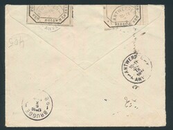 1914 Einschreibebrief mit niederländischer Marke Yv. 53 „10c ...