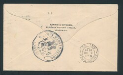 1914 Brief mit englischen Marken Yv. 143 „2 1/2 Pence blau”, mit ...
