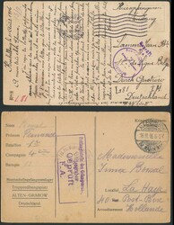 Schönes Los von 12 Poststücken von Kriegsgefangenen (belgisch) aus ...