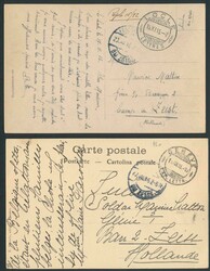 1915/1918 Zusammenstellung 20 Karten aus der Schweiz an Internierte ...