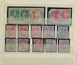 Zusammenstellung 127 Marken Ausgabe 1915/Pellens, mit Stempeln von ...