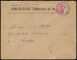 1914 Germania „10c. rot” auf Brief aus Brüssel 8.IX.1914 ter ...