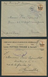 1914/1918 Sammlung 83 Briefe oder Karten mit Zensuren aus Ath und ...